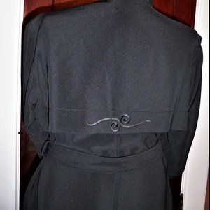 BLACK BLACK BLACK COAT, MISTY HARBOR SIZE 6, BEAUTIFUL DRAPE, GORGEOUS, ELEGANT